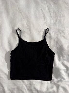 Lewkin Black Slim Crop Cami Tank Top